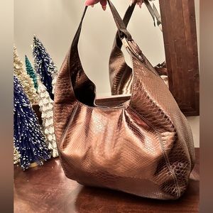 Michael Kors Bronze Snakeskin Handbag